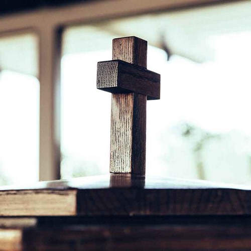 Wooden cross in Good Shepherd Chapel